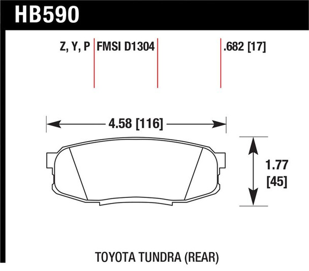 Hawk LTS Street Brake Pads HB590Y.682