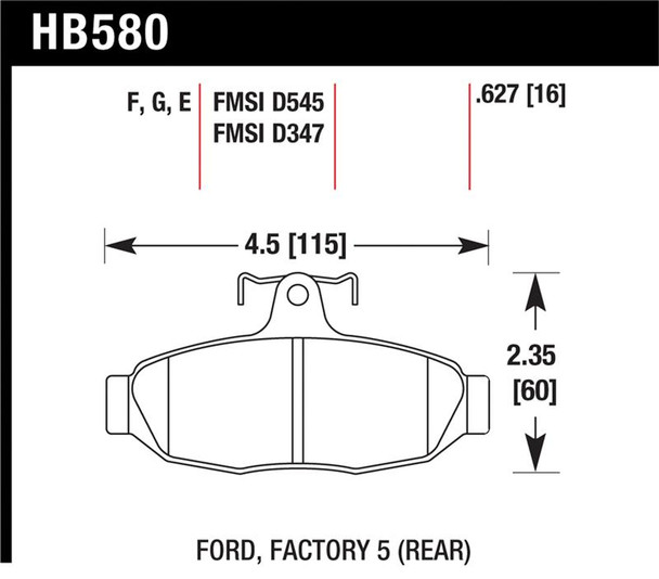 Hawk HPS Street Brake Pads HB580F.627
