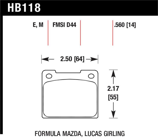 Hawk Alcon 4R-Type / Alcon R-Type (Short Profile) Blue 9012 Race Brake Pads HB118E.560