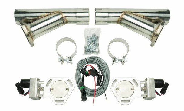 Pypes Performance Exhaust Exhaust Cutout Kit Dual W/Ypipe 2.5In Pair Hve10K