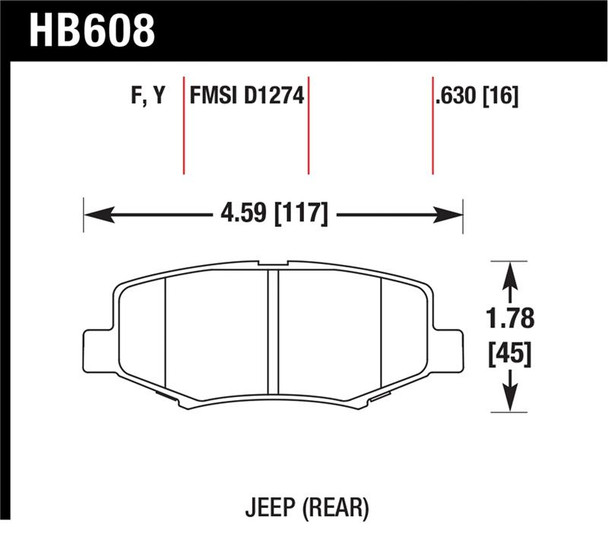 Hawk LTS Street Brake Pads HB608Y.630