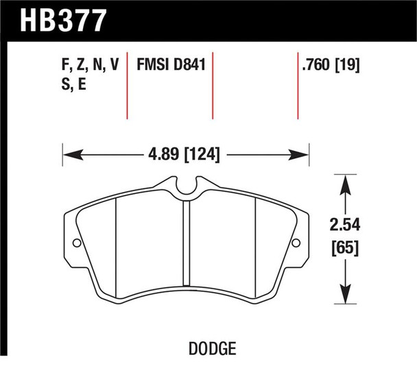 Hawk SRT4 HPS Street Front Brake Pads HB377F.760