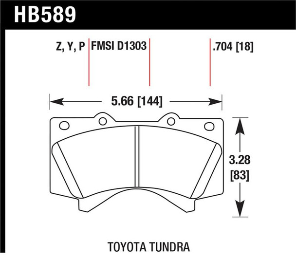Hawk LTS Street Brake Pads HB589Y.704
