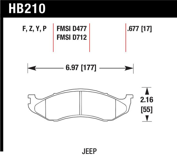 Hawk LTS Street Brake Pads HB210Y.677