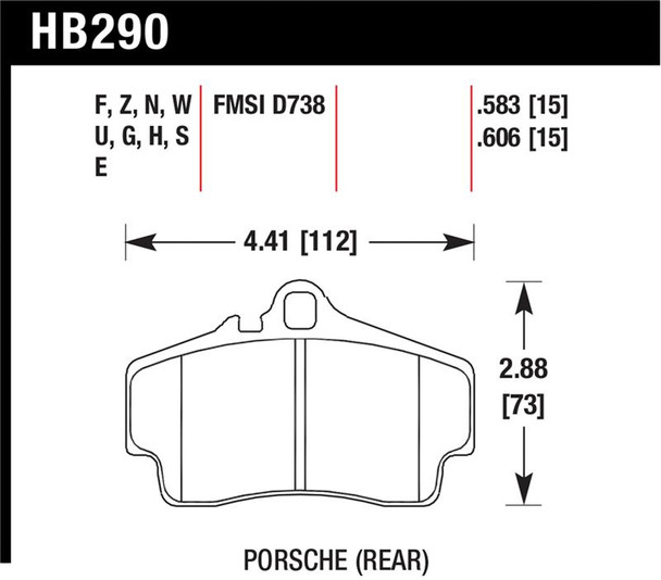 Hawk Performance Ceramic Street Brake Pads HB290Z.583
