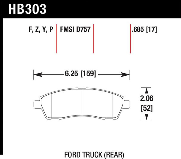 Hawk HPS Street Brake Pads HB303F.685