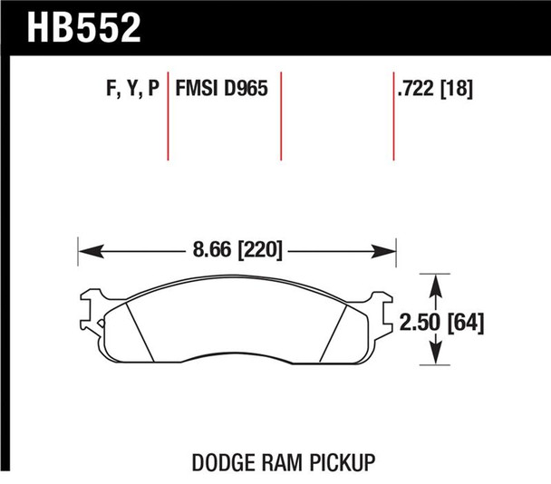 Hawk Super Duty Street Front Brake Pads HB552P.722