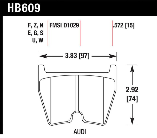 Hawk Performance Ceramic Street Brake Pads HB609Z.572