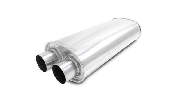 Vibrant Performance Streetpower Oval Muffler 2.50In Inlet/Outlet 10538