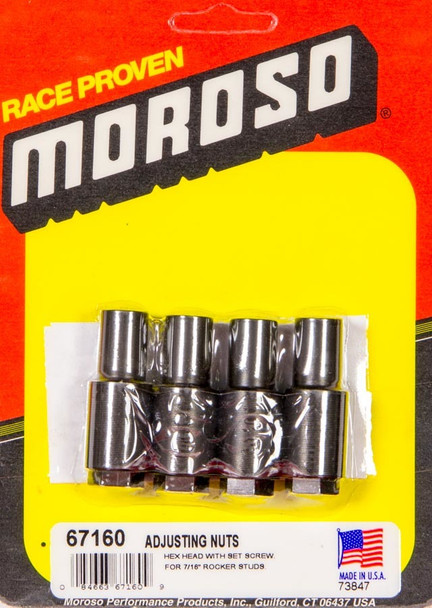 Moroso 7/16In. Rckr Studs Adj. Nut (4 Pack) 67160