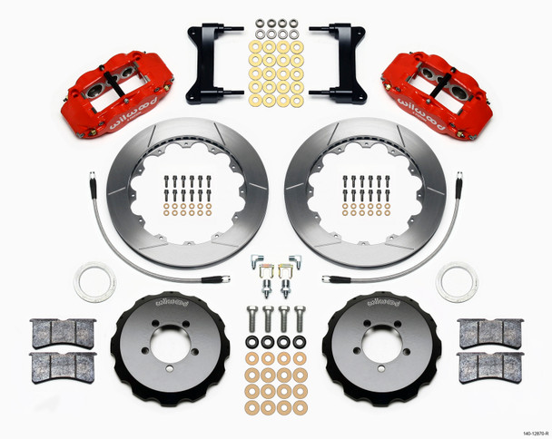 Wilwood Narrow Superlite 6R Front Hat Kit 12.88in Red 2012-Up Toyota / Scion FRS w/ Lines 140-12870-R