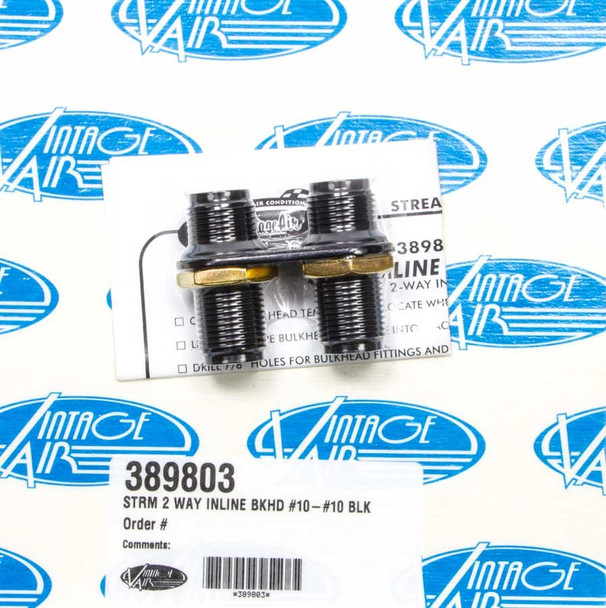 Vintage Air 2 Way In Line Bulkhead #10 And #10 O-Ring 389803