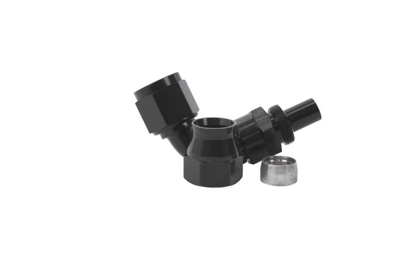 Aeromotive 8An 90-Deg Ptfe Hose End Black Anodized 15355