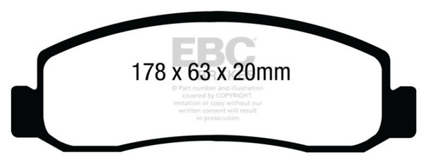 EBC 08-10 Ford F250 (inc Super Duty) 5.4 (2WD) Extra Duty Front Brake Pads ED91892