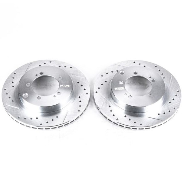 Power Stop 94-96 Dodge Stealth Rear Evolution Drilled & Slotted Rotors - Pair JBR786XPR