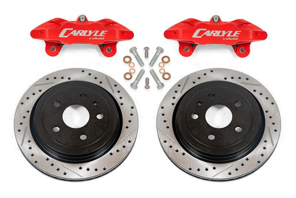 BMR 14-17 Chevrolet SS Brake Kit For 15in Conversion Drilled & Slotted Rotors Red Calipers DBK353