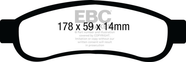 EBC 08-10 Ford F250 (inc Super Duty) 5.4 (2WD) Extra Duty Rear Brake Pads ED91893