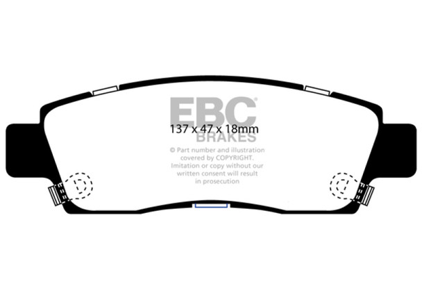 EBC 07+ Buick Enclave 3.6 Extra Duty Rear Brake Pads ED91672