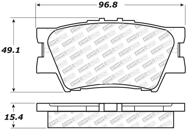 StopTech Street Select Brake Pads - Rear 305.1212