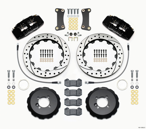 Wilwood Dynapro 6 Front Hat Kit 12.88in Drilled 2002-Up Mini Cooper w/ Lines 140-13062-D