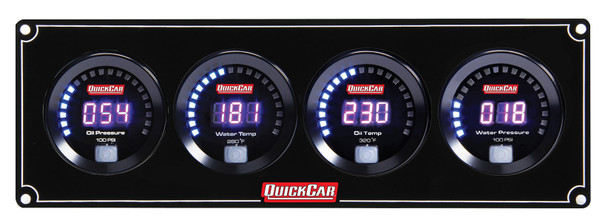 Quickcar Racing Products Digital 4 Gauge Panel Op/Wt/Ot/Wp 67-4023