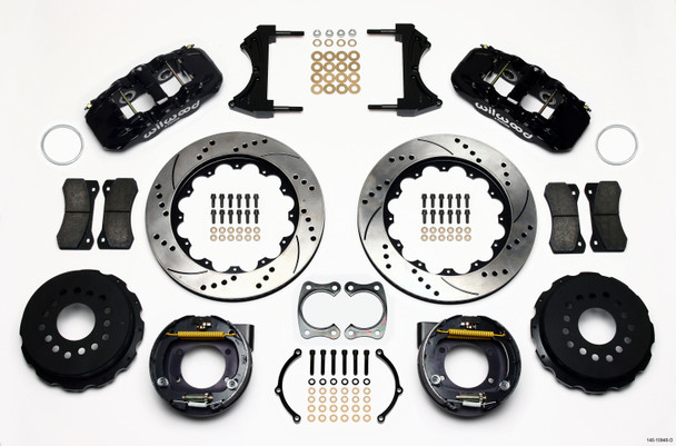 Wilwood AERO4 Rear P-Brake Kit 14.00in Drilled Big Ford New Style 2.50in Offset 140-10948-D