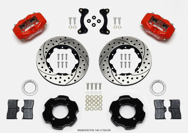 Wilwood Forged Dynalite Front Hat Kit 11.00in Drilled Red 95-05 Miata 140-11704-DR