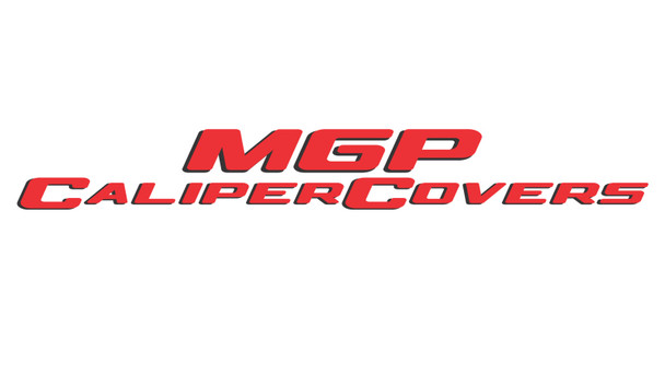 MGP 4 Caliper Covers Engraved Front & Rear With stripes/Dodge Red finish silver ch 12181SDD3RD