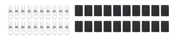 Quickcar Racing Products Ring Terminal 3/8In 4 Ga W/Heat Shrink 20Pk 57-530-20