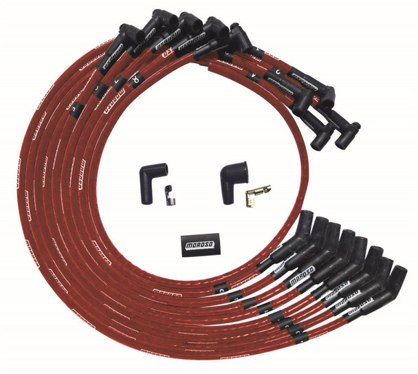 Moroso Ultra Plug Wire Set Sbc Under V/C Red 52530