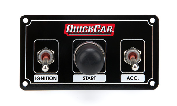 Quickcar Racing Products Ignition Panel Black W/ Weatherproof Switches 50-820 Quickcar Racing Products Ignition Panel Black W/ Weatherproof Switches 50-820