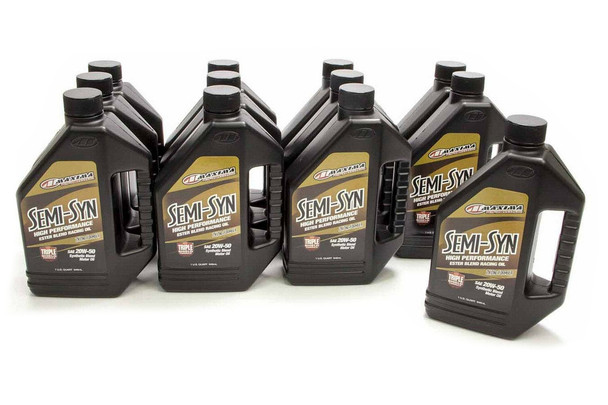 Maxima Racing Oils 20W50 Semi-Syn Oil Case 12X1 Quart 39-35901B