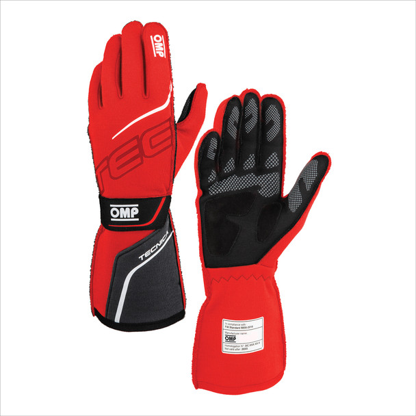 Omp Racing, Inc. Tecnica Gloves Fia 8856- 2018 Red / Black Sz. Xl Ib0-0779-A01-060-Xl
