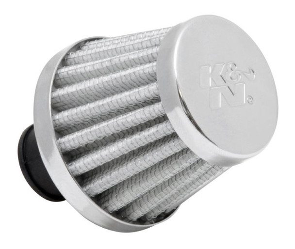 K&N 2in Base OD x .375in Flange ID x 1.75in H Rubber Base Crankcase Vent Filter - White 62-1600WT