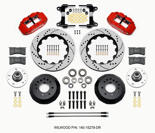 Wilwood Narrow Superlite 6R Front Hub Kit 14.00in Drill Red 82-92 Camaro//Firebird 140-15279-DR