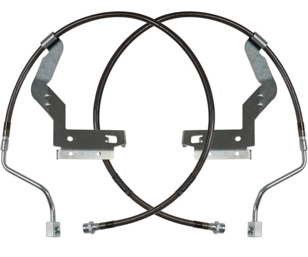 Carli 17-23 Ford F250/350 SD Hardware Braided Brake Lines Leveling Front Only CS-FORDBBL-LVL-17-F