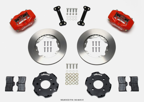 Wilwood Forged Dynalite Front Hat Kit 11.00in Red Integra/Civic w/Fac.240mm Rtr 140-8695-R