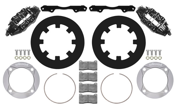 Wilwood 2014+ Polaris RZR XP 1000 Front Kit 11.25in - Black 140-16632