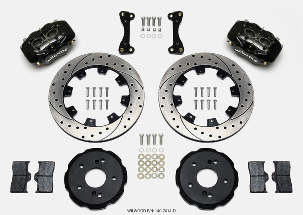 Wilwood Forged Dynalite Front Hat Kit 12.19in Drilled 02-06 Acura RSX-5 Lug 140-7014-D