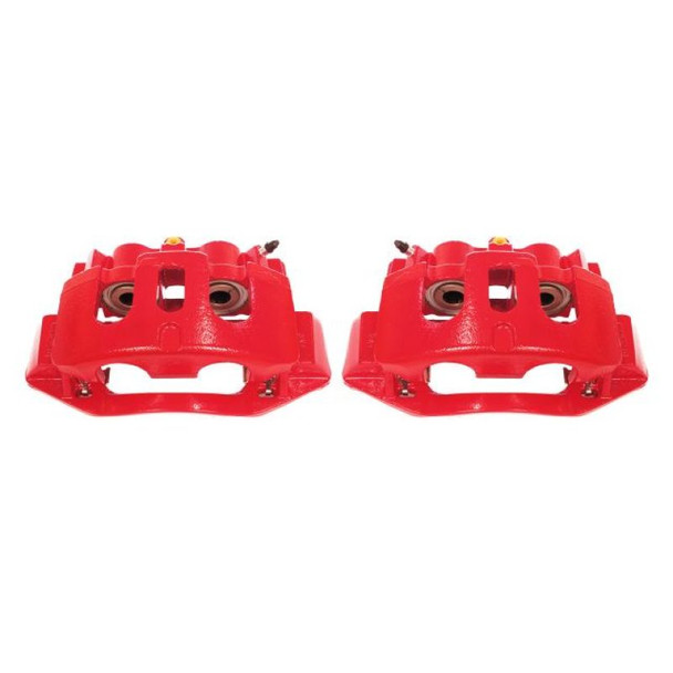 Power Stop 11-19 Chevrolet Silverado 2500 HD Rear Red Calipers w/Brackets - Pair S5306