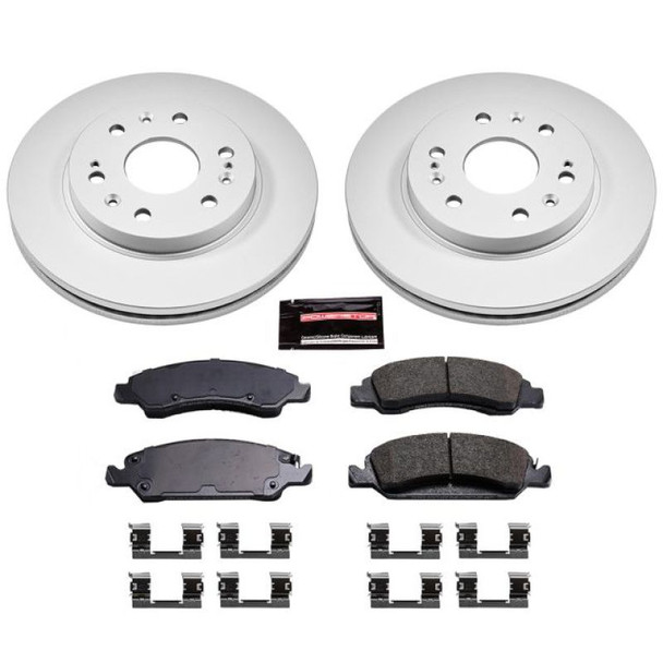 Power Stop 08-19 Cadillac Escalade Front Z17 Evolution Geomet Coated Brake Kit CRK2069
