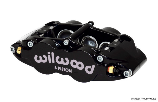 Wilwood Caliper-Narrow Superlite 6R-LH - Black 1.62/1.12/1.12in Pistons 1.25in Disc 120-11779-BK