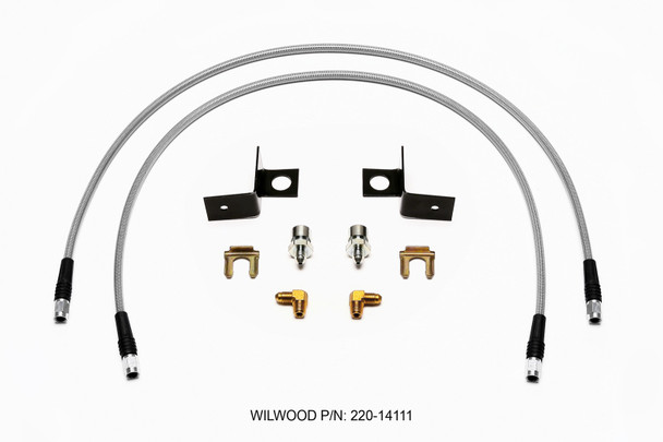 Wilwood Flexline Kit 30 inch -3 3/8-24 IF 1/8 NPT 90 Degree 220-14111