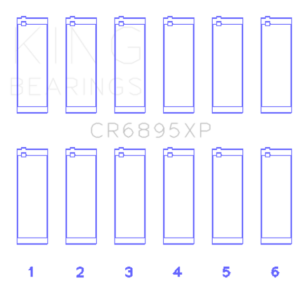 King Engine Bearings Ford Ecoboost 3.5L V6 (Size STDX) Tri Metal Connecting Rod Bearing Set