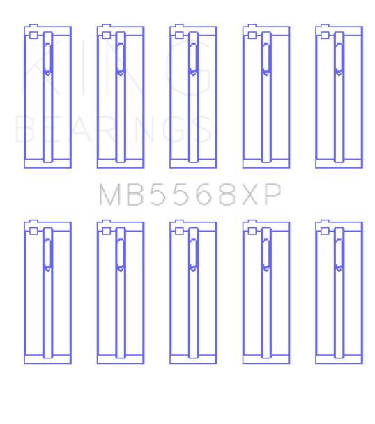 King Engine Bearings Acura D16A1/97-01 Honda H22A4/98+ F23A Performance Main Bearing Set - Size STD