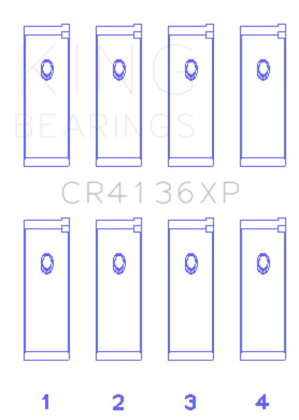 King Engine Bearings Nissan SR20DE/DET RWD (2.0L) Performance Rod Bearing Set - Size STDX - CR4136XPSTDX