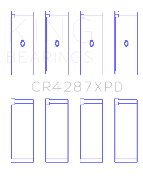 King Honda B18C1/B18C5 16V (Predoweled for Alum Rods) Performance Rod Bearing Set - Size STDX