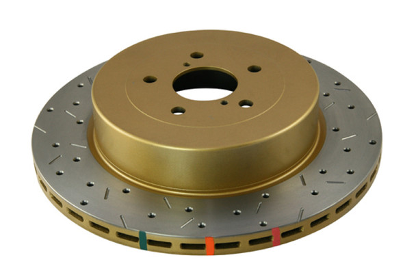DBA 01-07 Subaru WRX/STI 10 Stud Hole Rear Drilled & Slotted 4000 Series Rotor 4655XS-10
