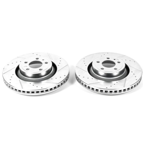 Power Stop 15-19 Ford Mustang Front Evolution Drilled & Slotted Rotors - Pair AR85157XPR