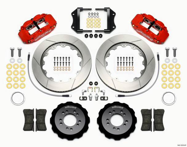 Wilwood Narrow Superlite 6R Front Hat Kit 14.00in Red 2013-Up Ford Focus ST w/ Lines 140-13019-R